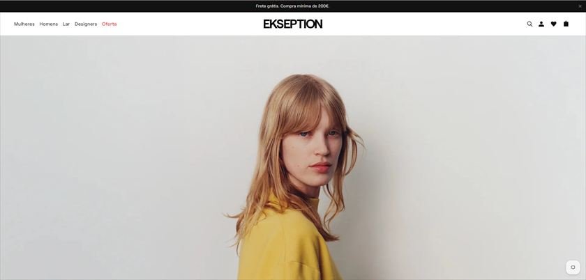 Ekseption Madrid — página de inicio de la tienda